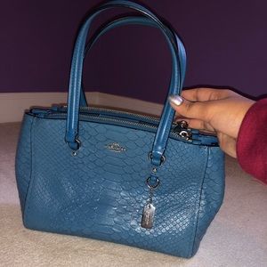 Coach Snake print blue purse